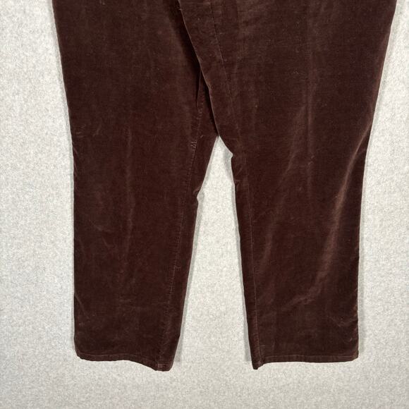 INC International Concepts Velvet Pants 16 Chocolate Stretch Classic Casual - Picture 3 of 8